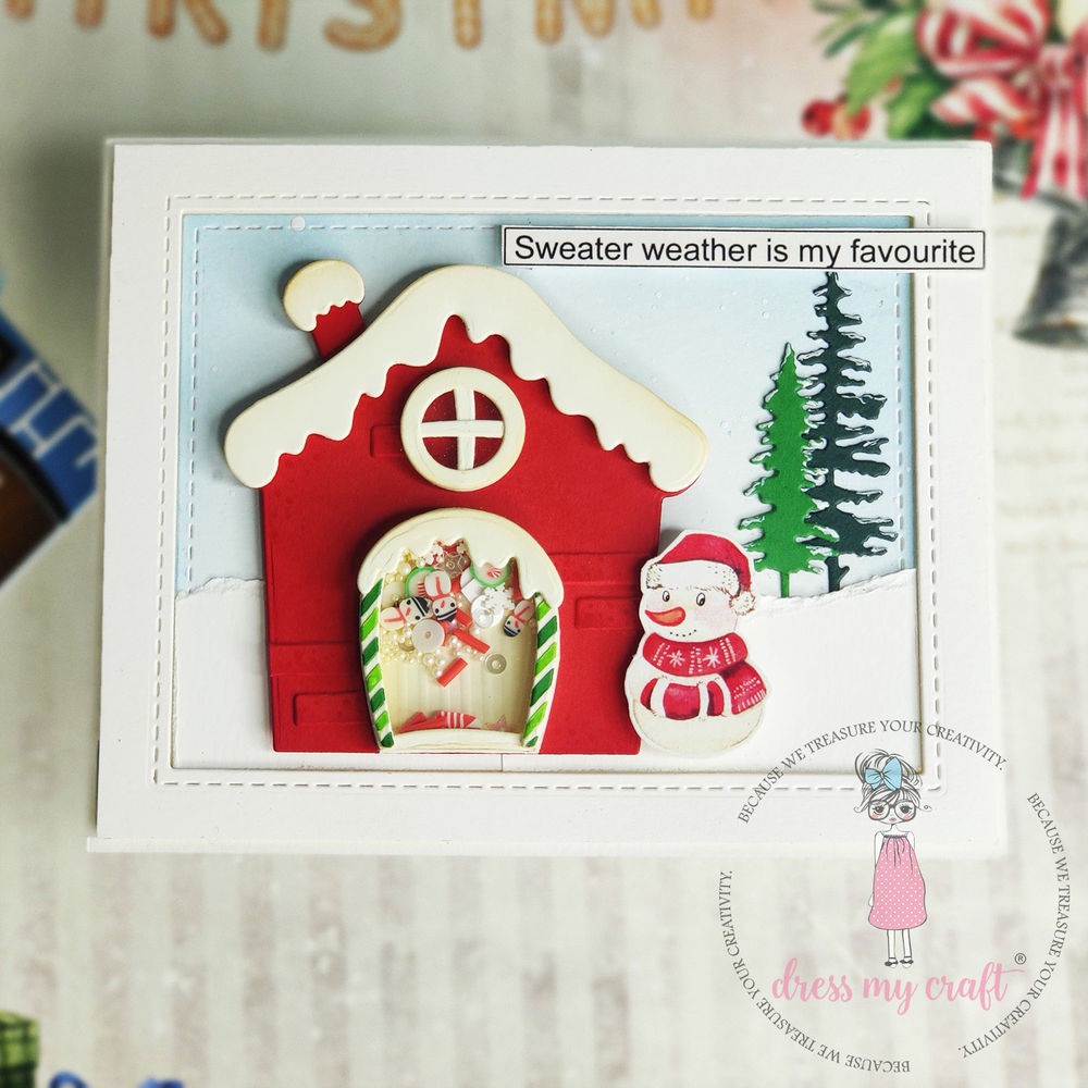 House With Snow - Basic Designer Dies