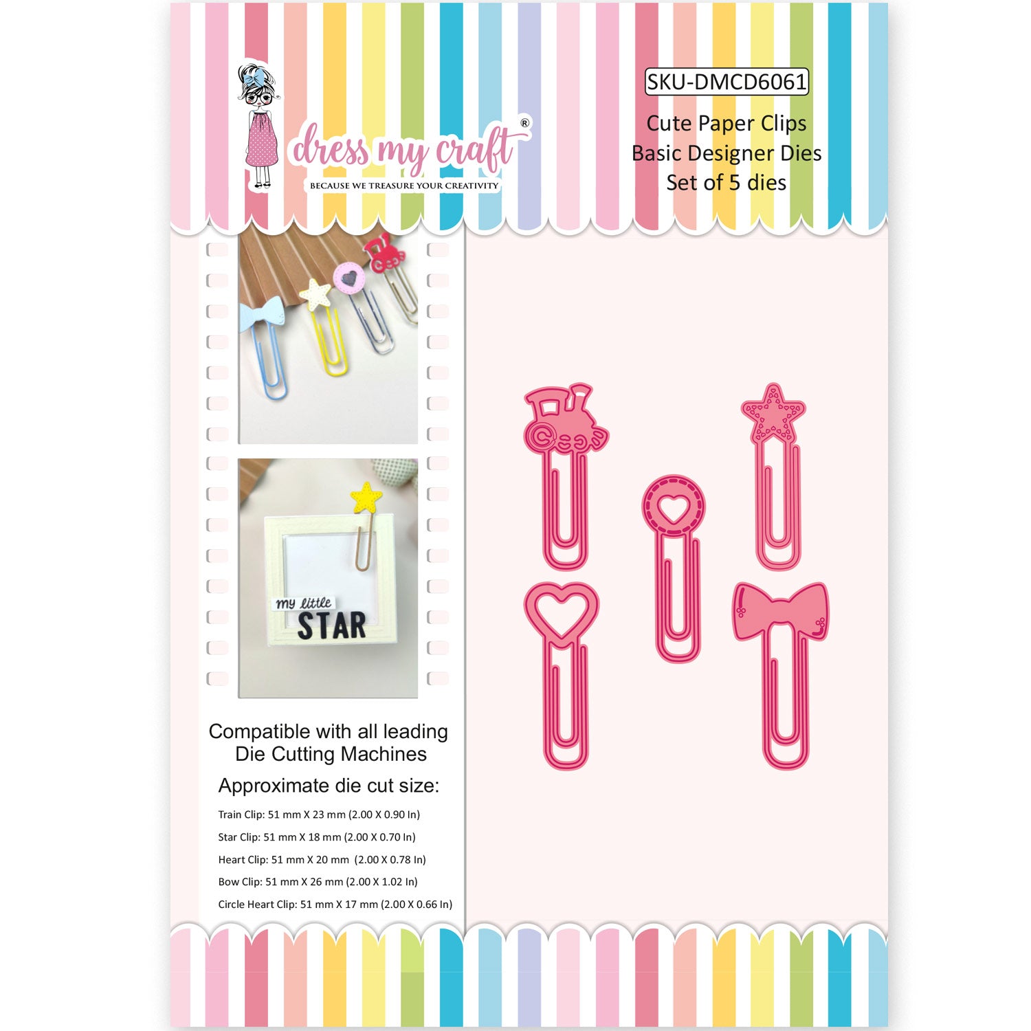 Cute Paper Clips - Basic Designer Dies