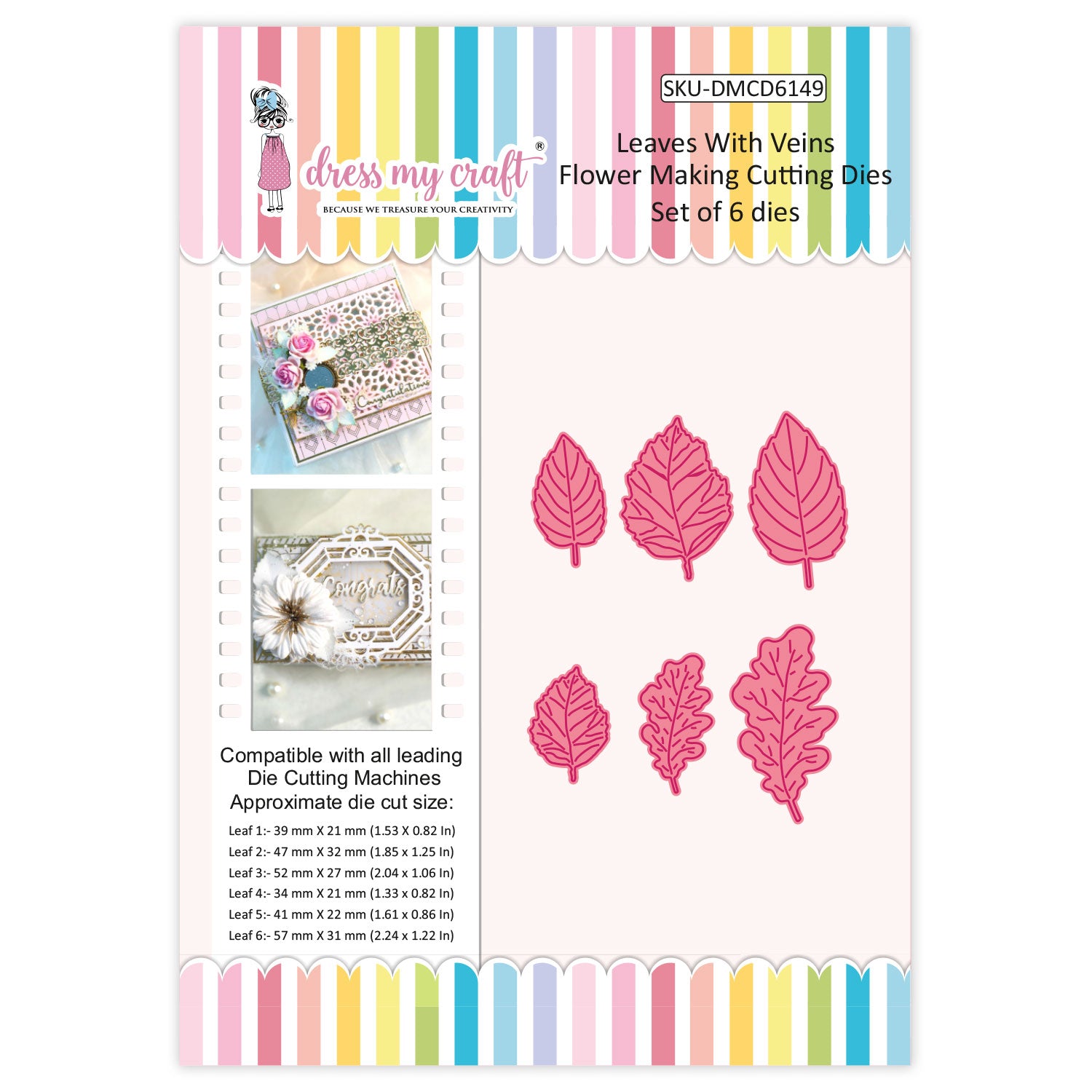 Leaves With Veins - Flower Making Cutting Dies