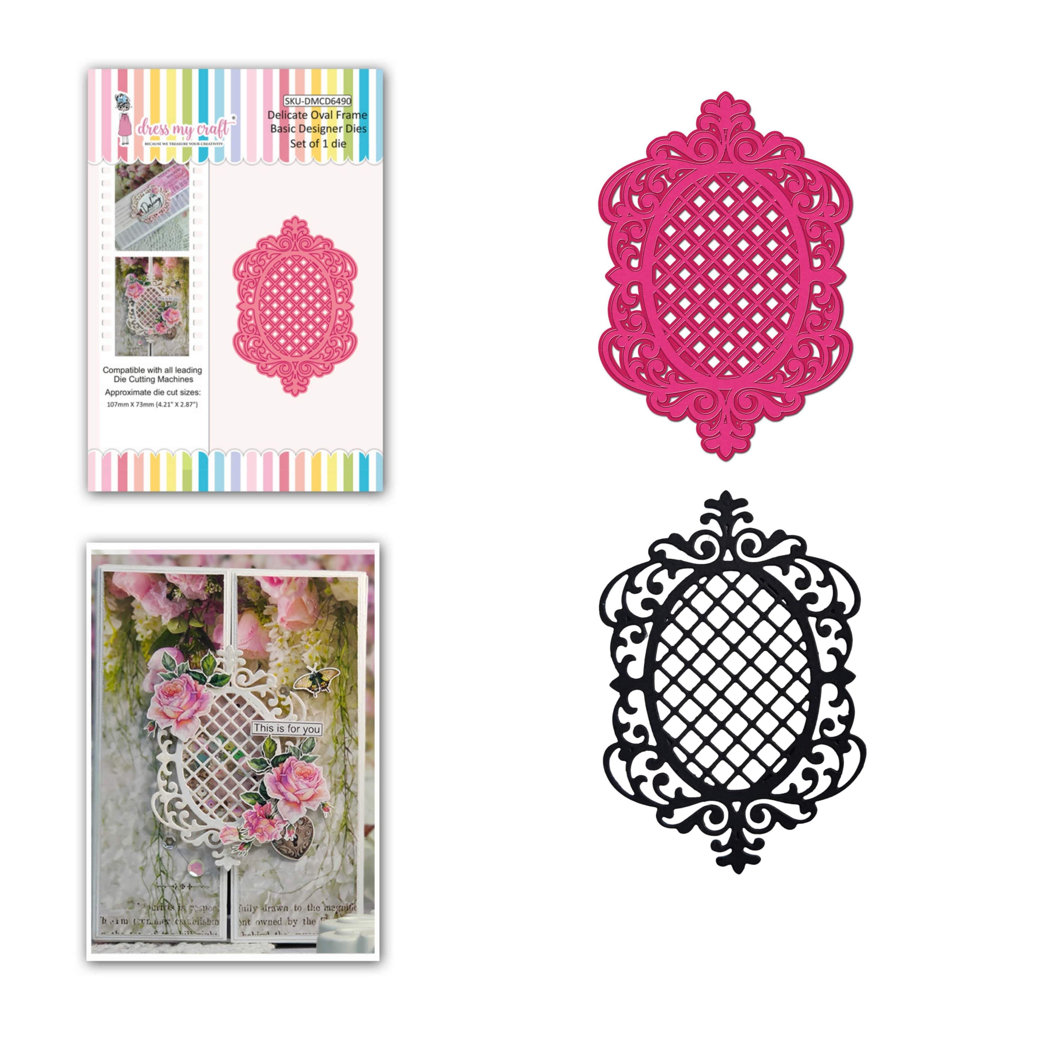 Delicate Oval Frame - Basic Designer Dies