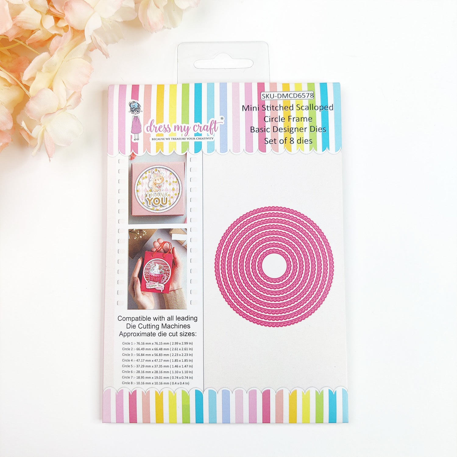 Mini Stitched Scalloped Circle Frame - Basic Designer Dies