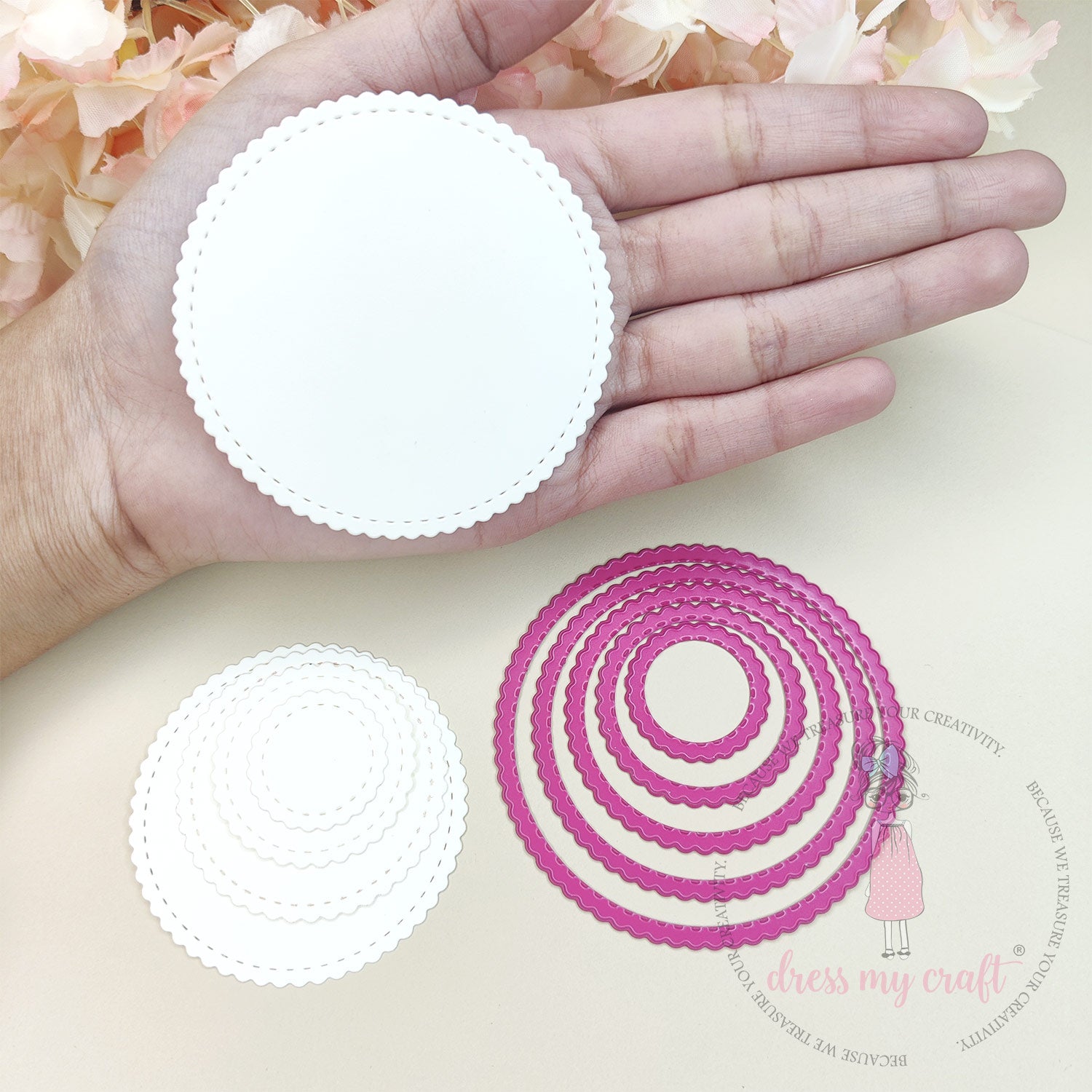 Mini Stitched Scalloped Circle - Basic Designer Dies