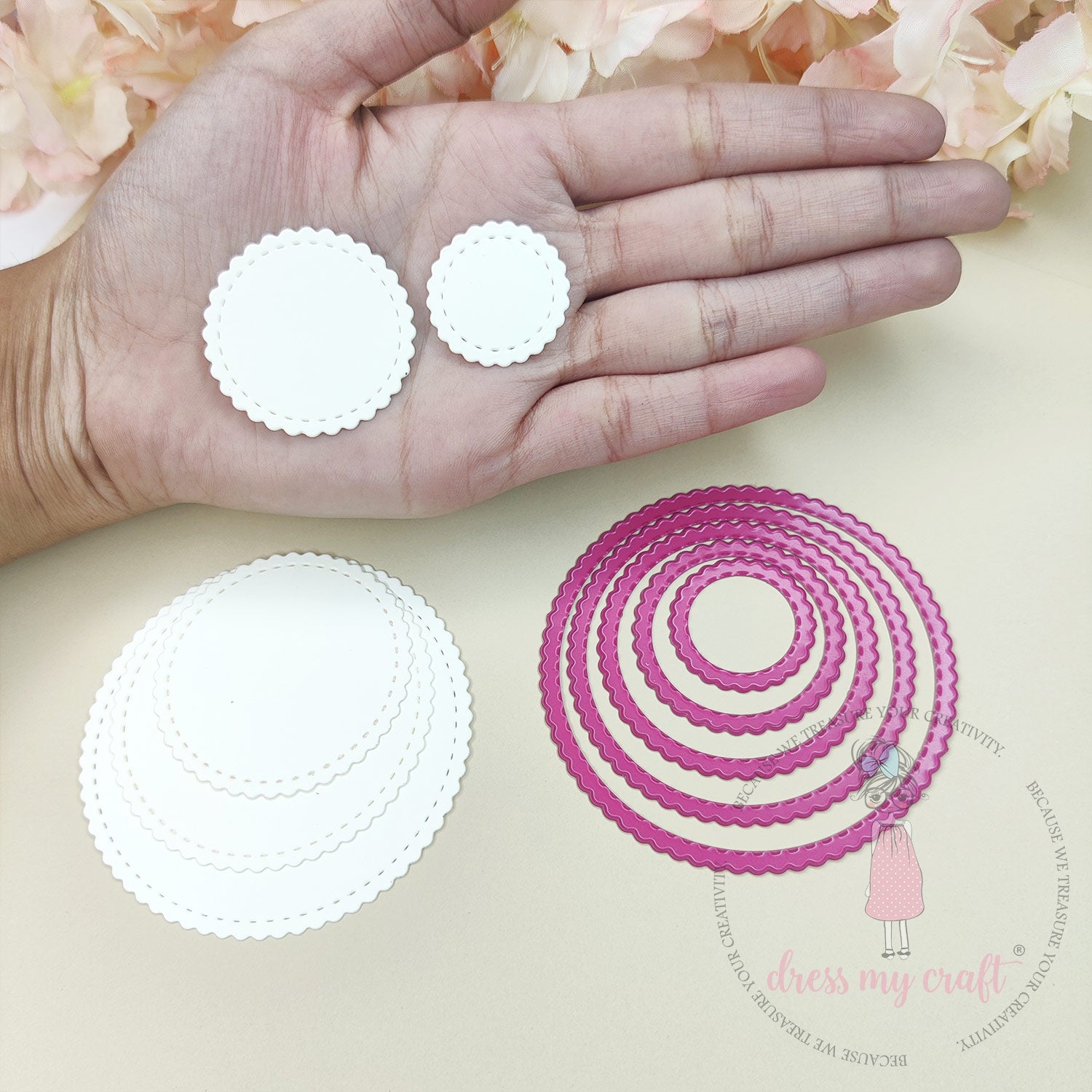 Mini Stitched Scalloped Circle - Basic Designer Dies