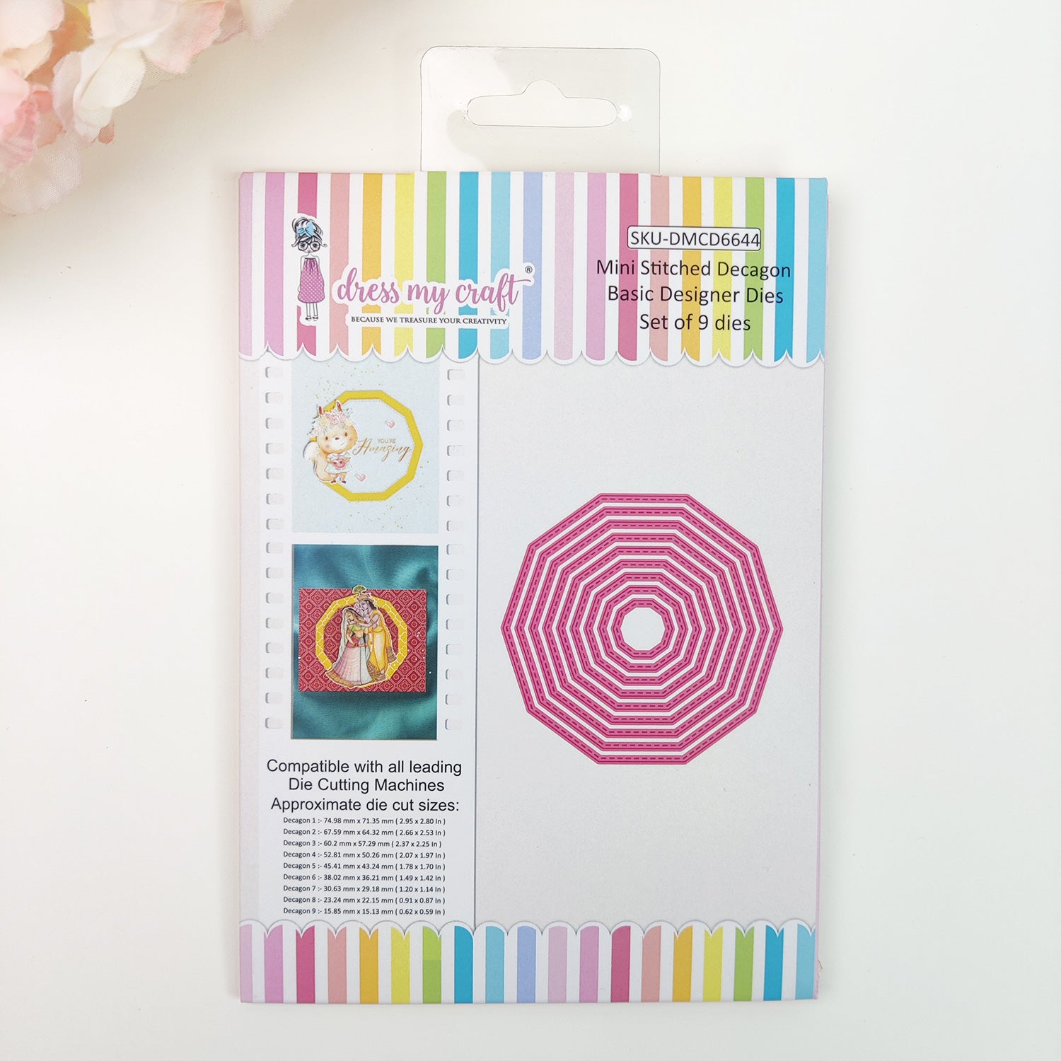 Mini Stitched Decagon - Basic Designer Dies