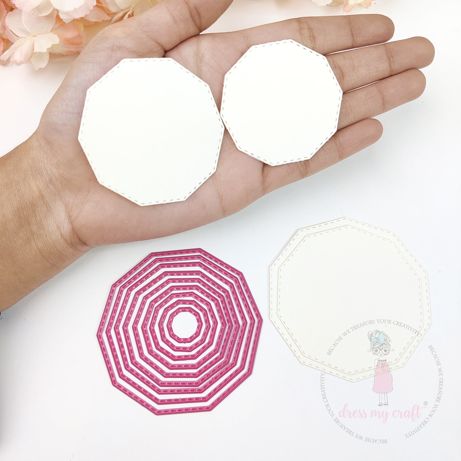 Mini Stitched Decagon - Basic Designer Dies