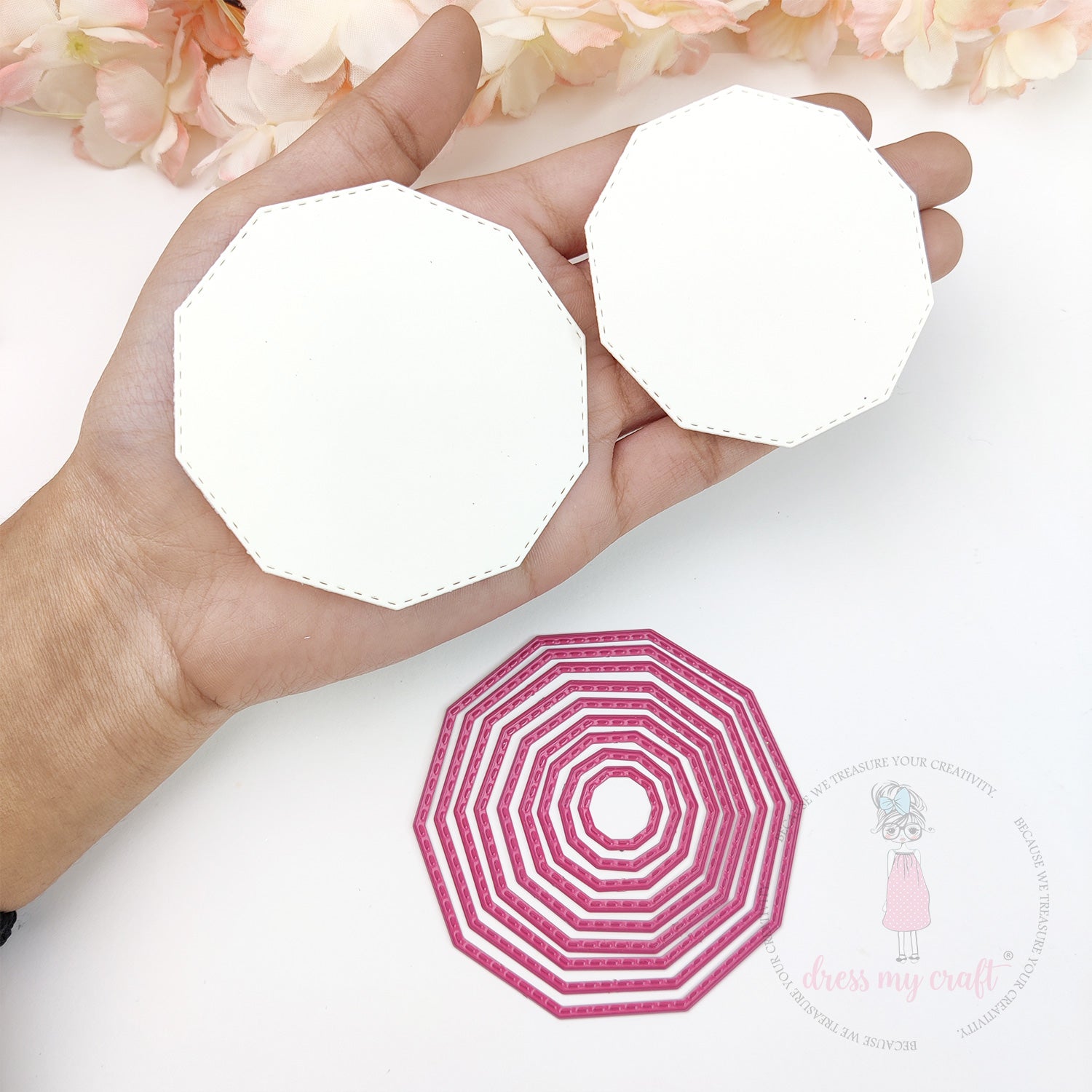 Mini Stitched Decagon - Basic Designer Dies