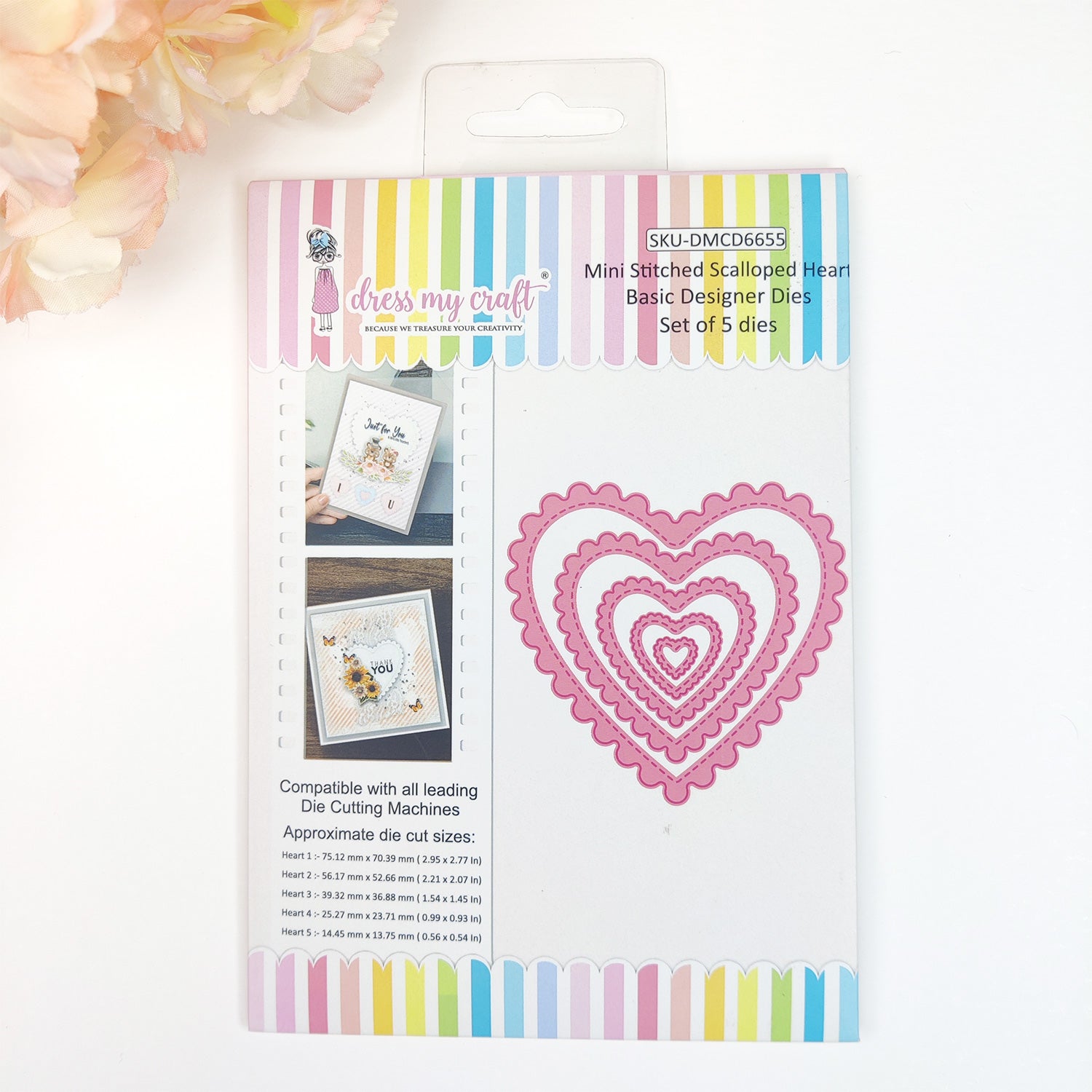 Mini Stitched Scalloped Heart - Basic Designer Dies