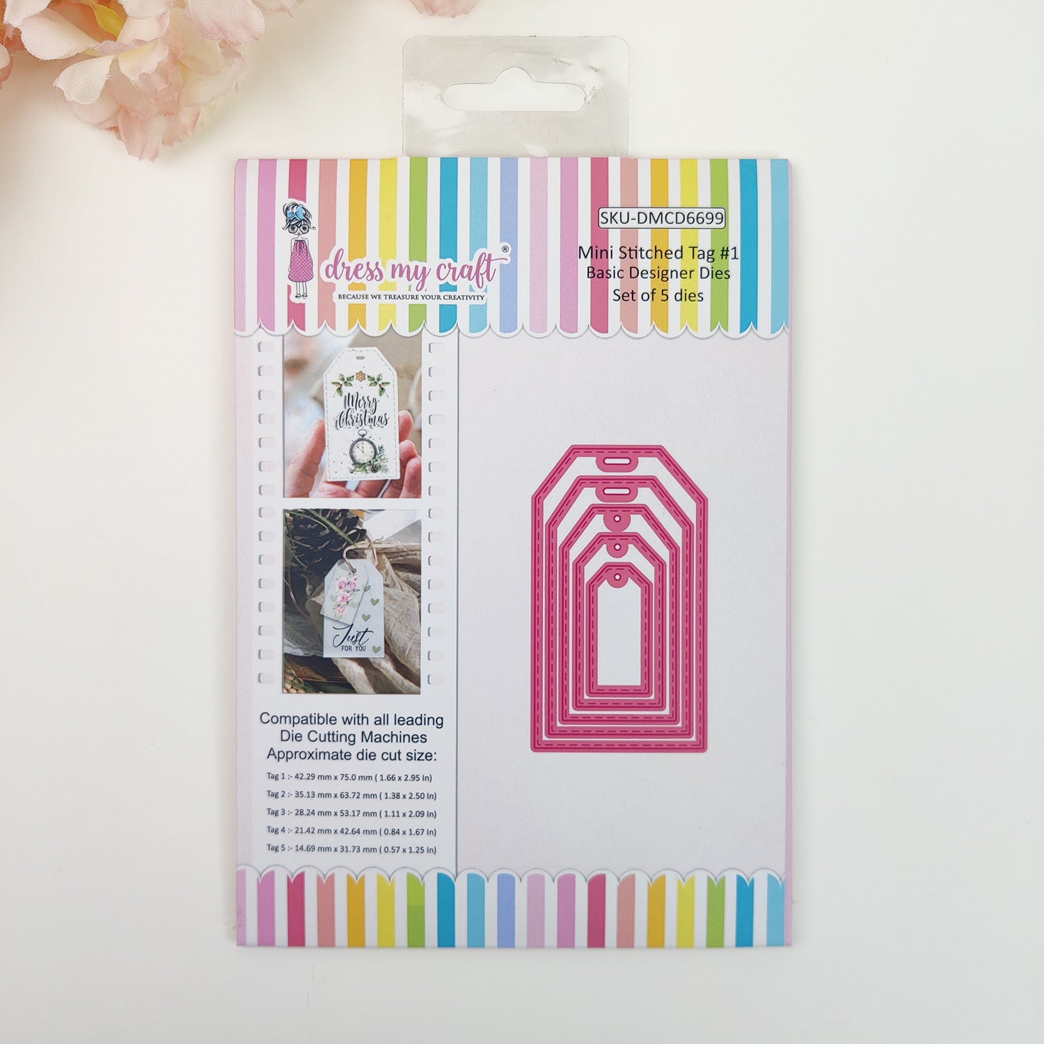 Mini Stitched Tag #1 - Basic Designer Dies