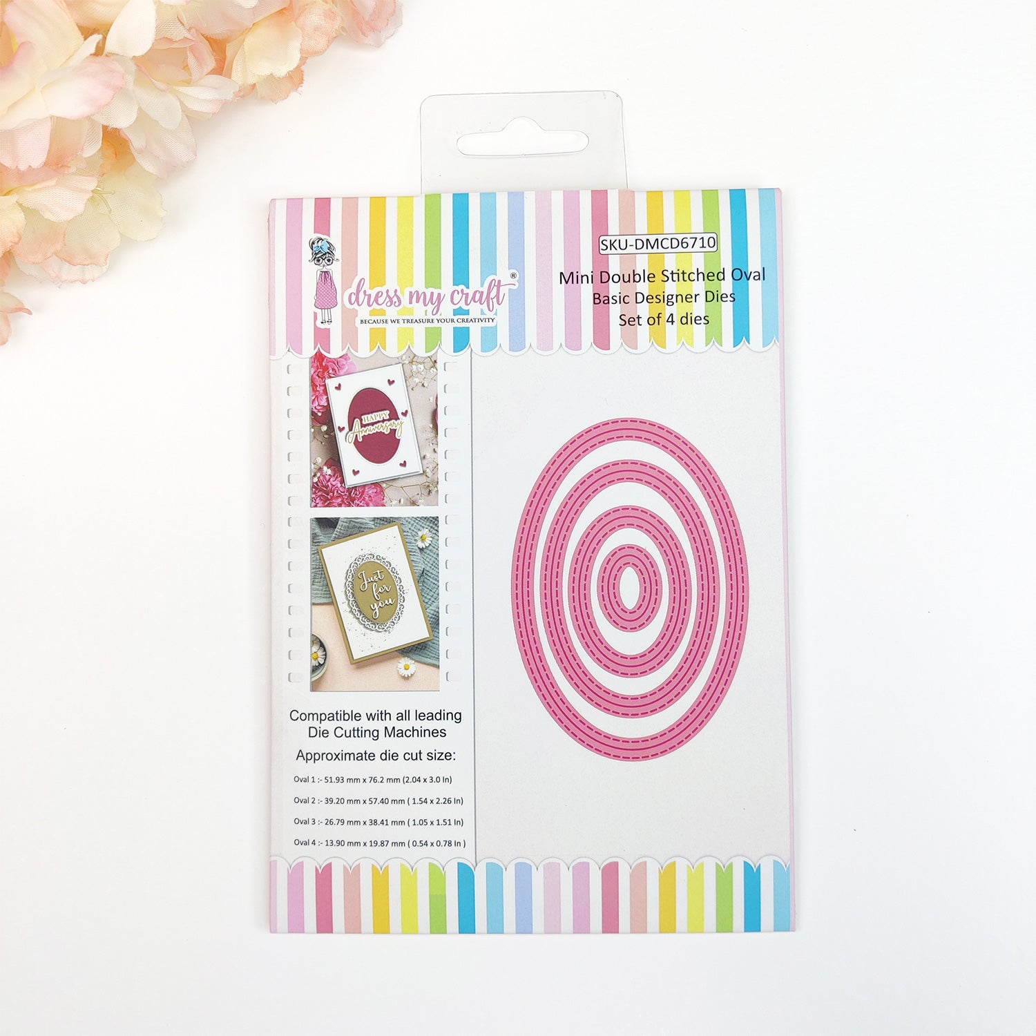 Mini Double Stitched Oval - Basic Designer Dies