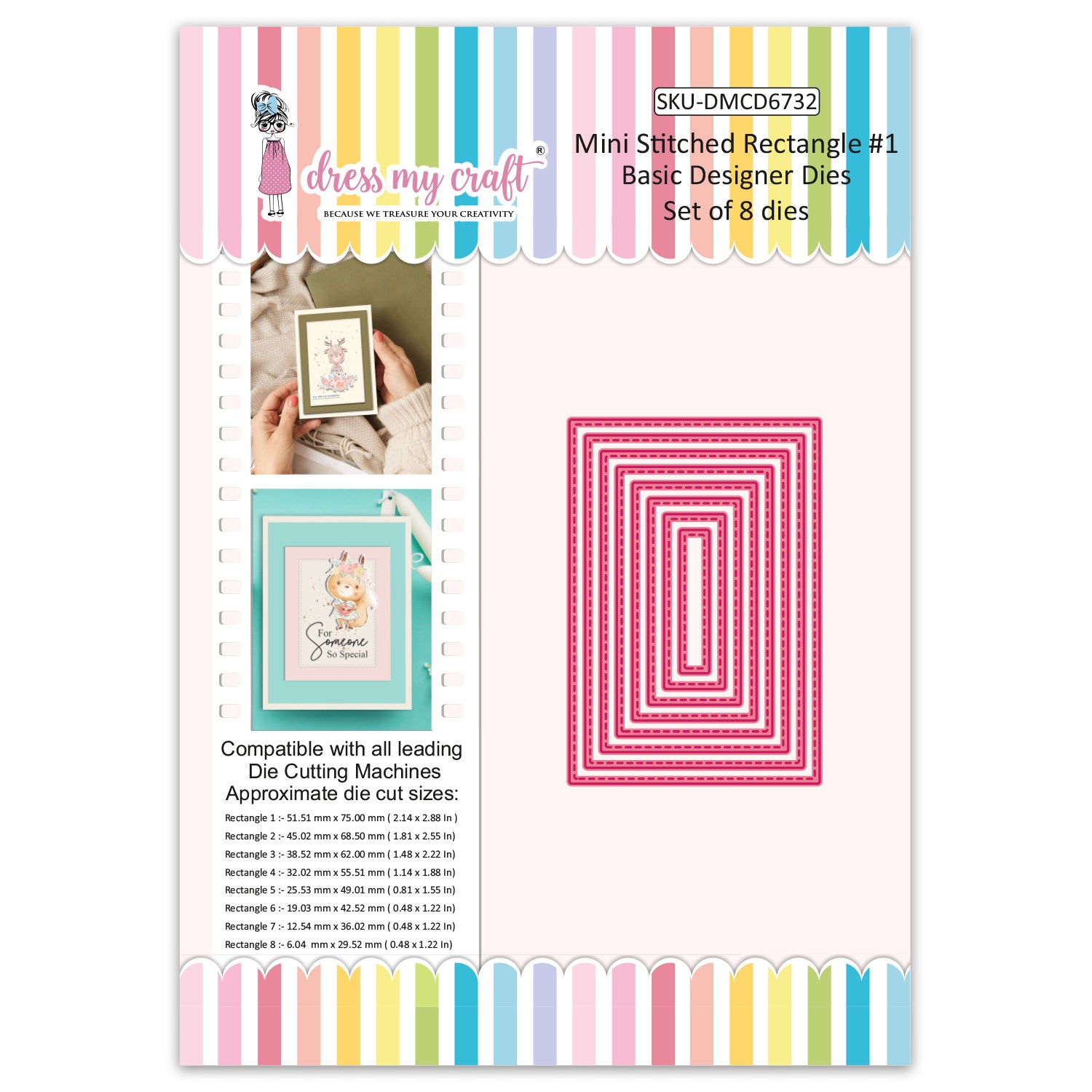 Mini Stitched Rectangle #1 - Basic Designer Dies