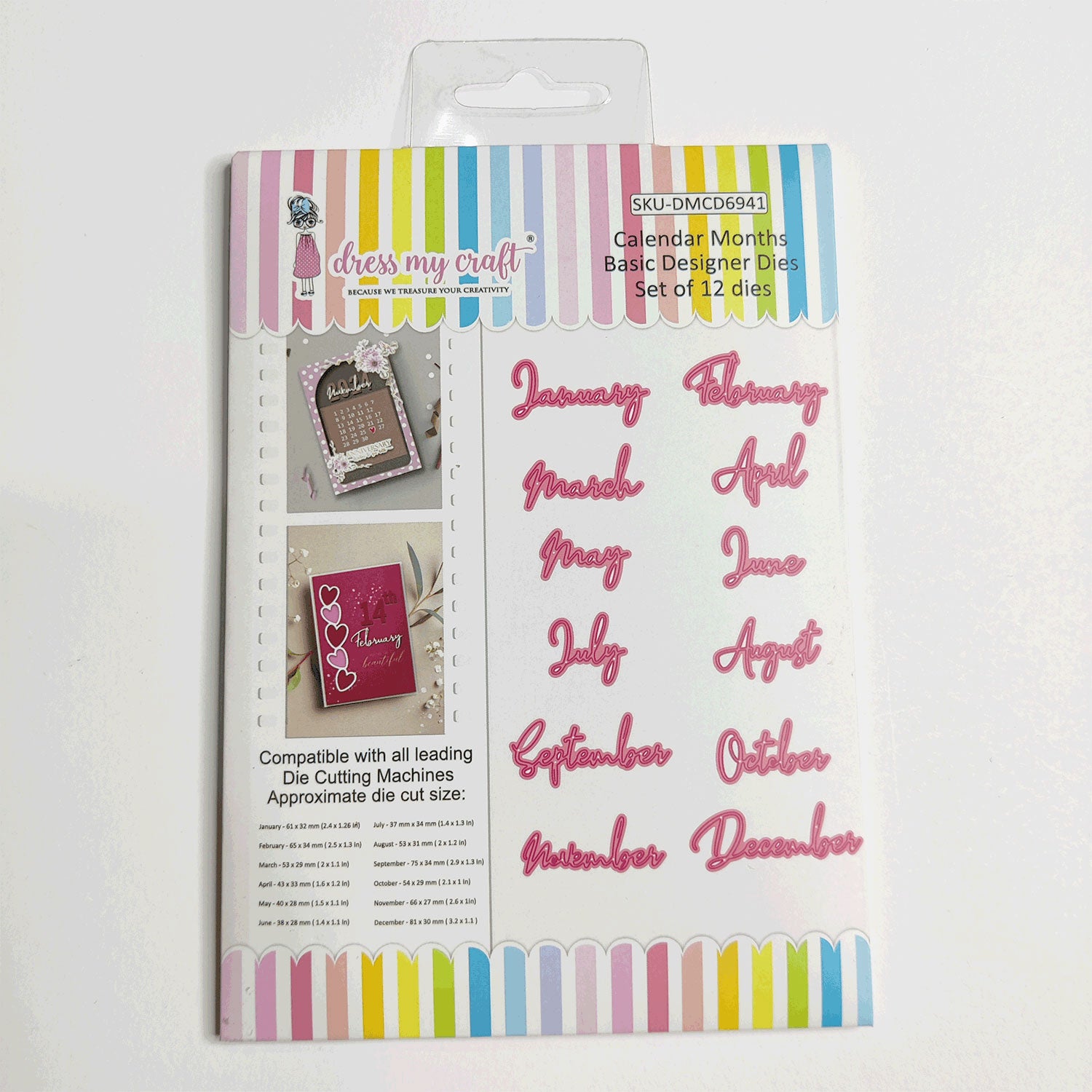 Calendar Months - Basic Designer Dies
