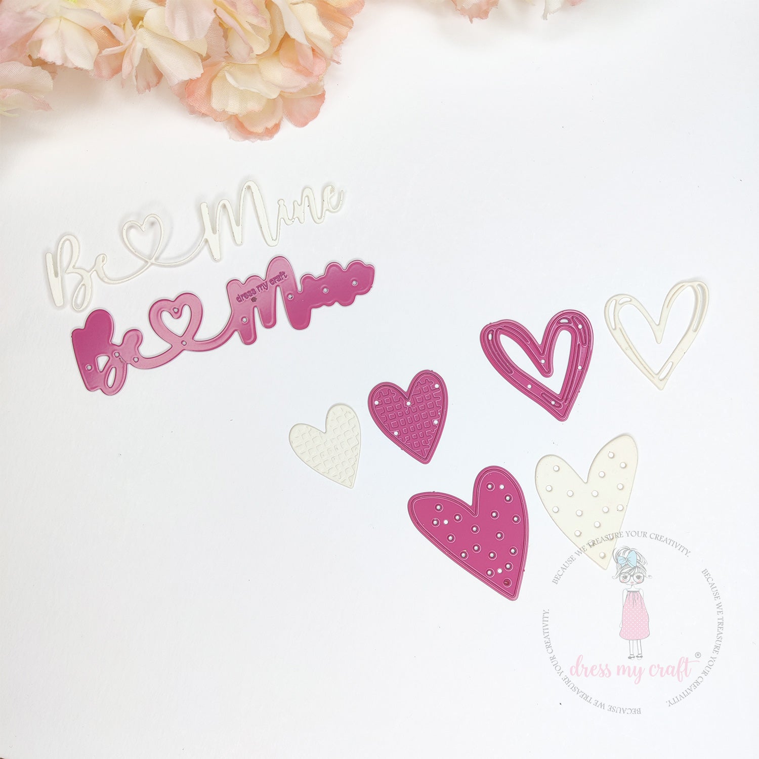 Playful Love Hearts Die - Basic Designer Dies