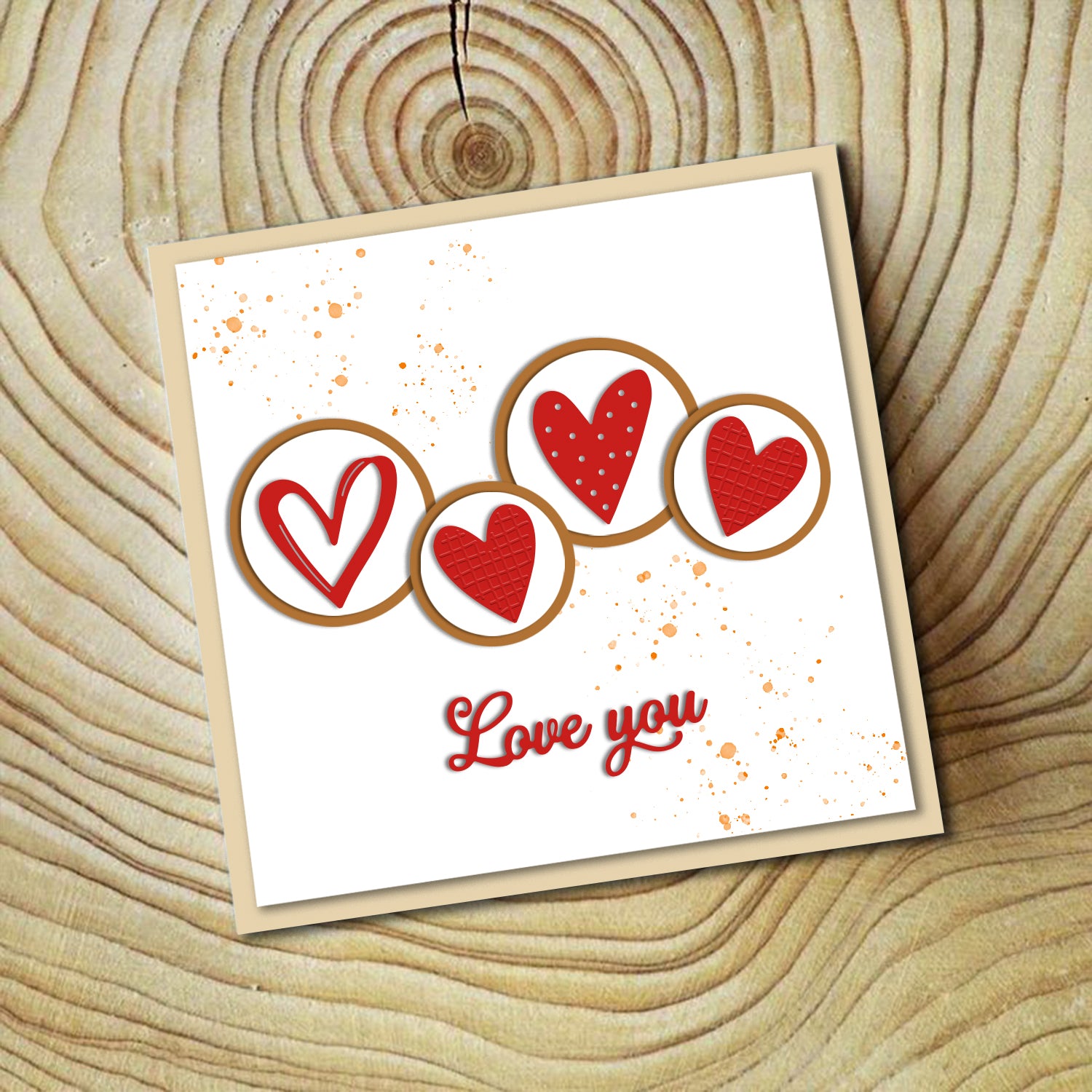 Playful Love Hearts Die - Basic Designer Dies