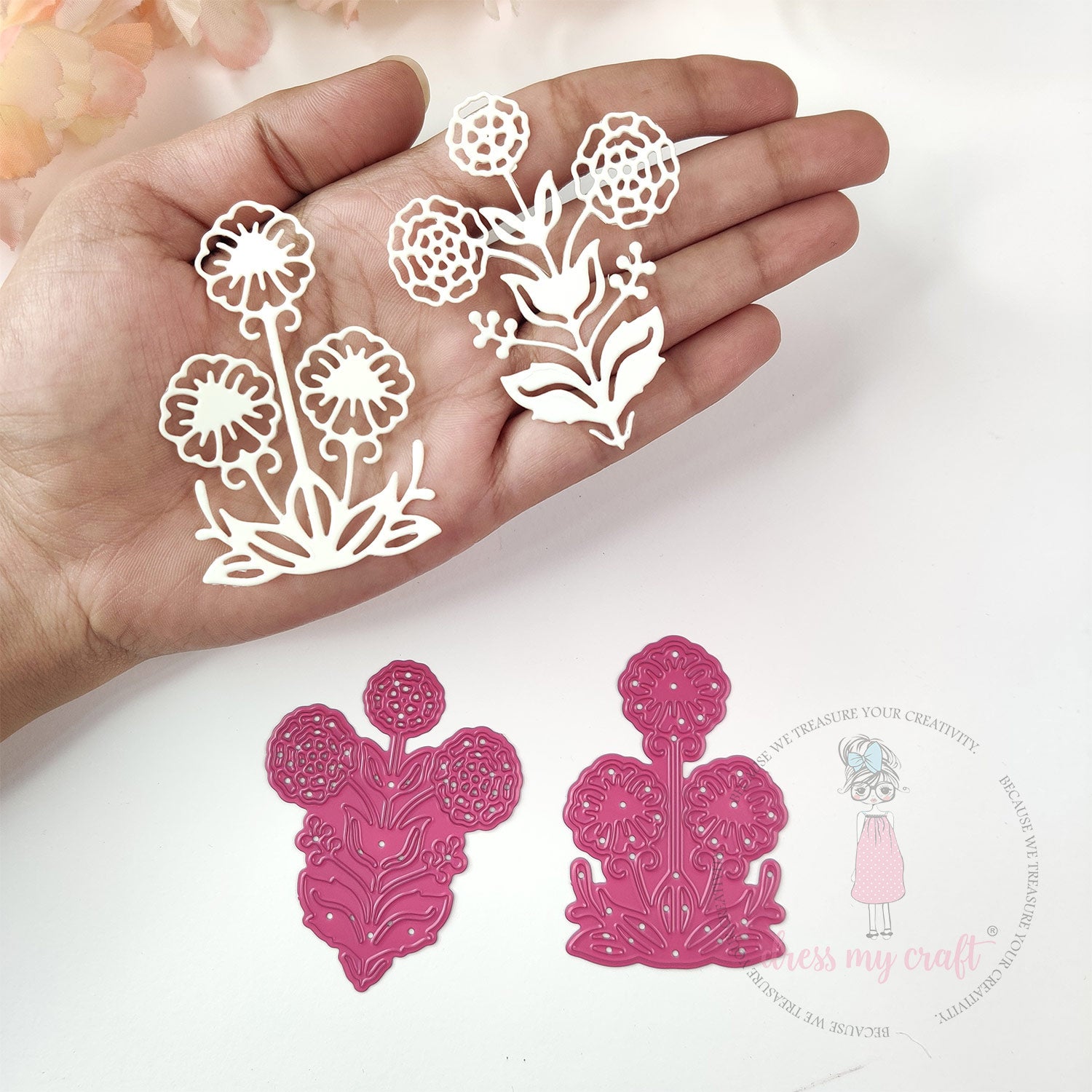 Hand Block Blooms  - Basic Designer Dies