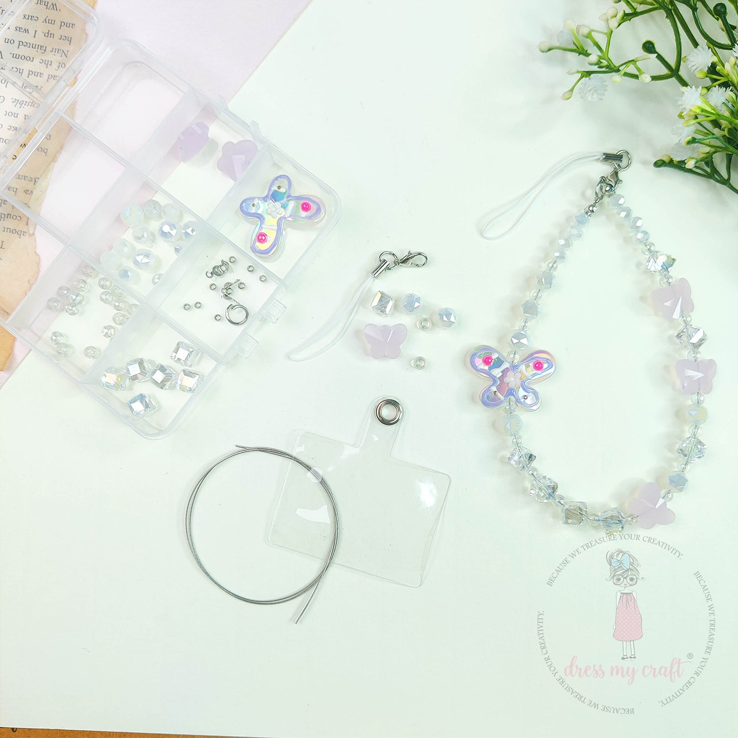 DIY Crystal Butterfly Bliss Mobile Charm