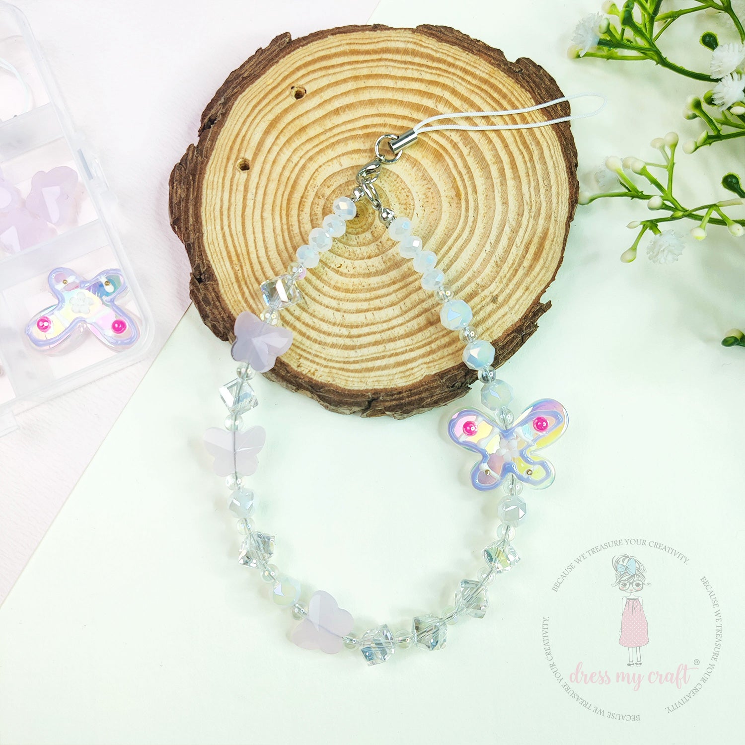 DIY Crystal Butterfly Bliss Mobile Charm