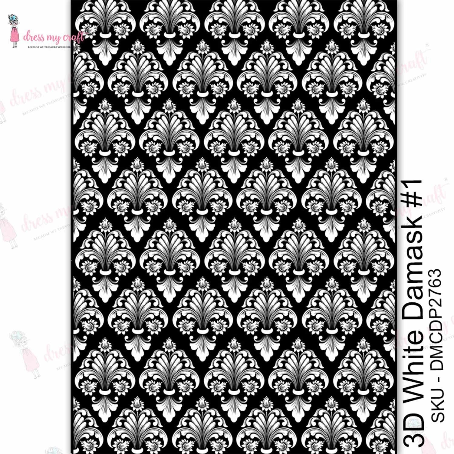 3D White Damask #1 - Transfer Me