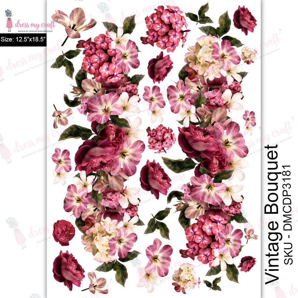 Vintage Bouquet - Transfer Me (12.5" x 18.5")