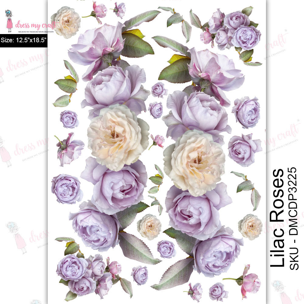 Lilac Roses - Transfer Me (12.5" x 18.5")
