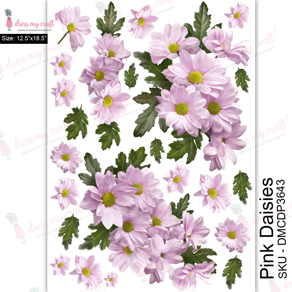 Pink Daisies - Transfer Me (12.5" x 18.5")