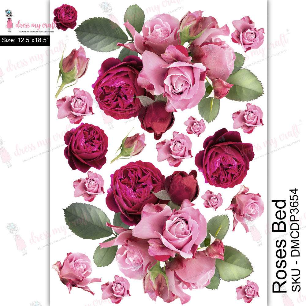 Roses Bed - Transfer Me (12.5" x 18.5")