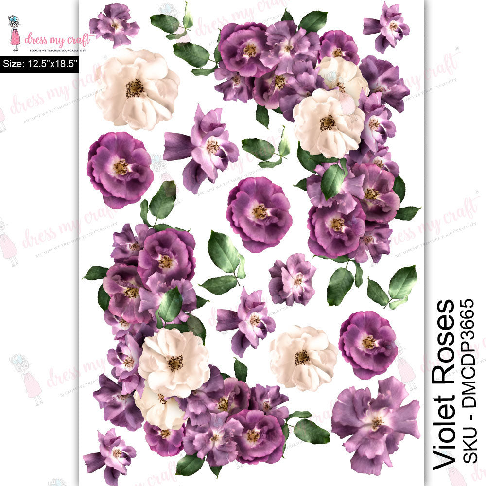 Violet Roses - Transfer Me (12.5" x 18.5")