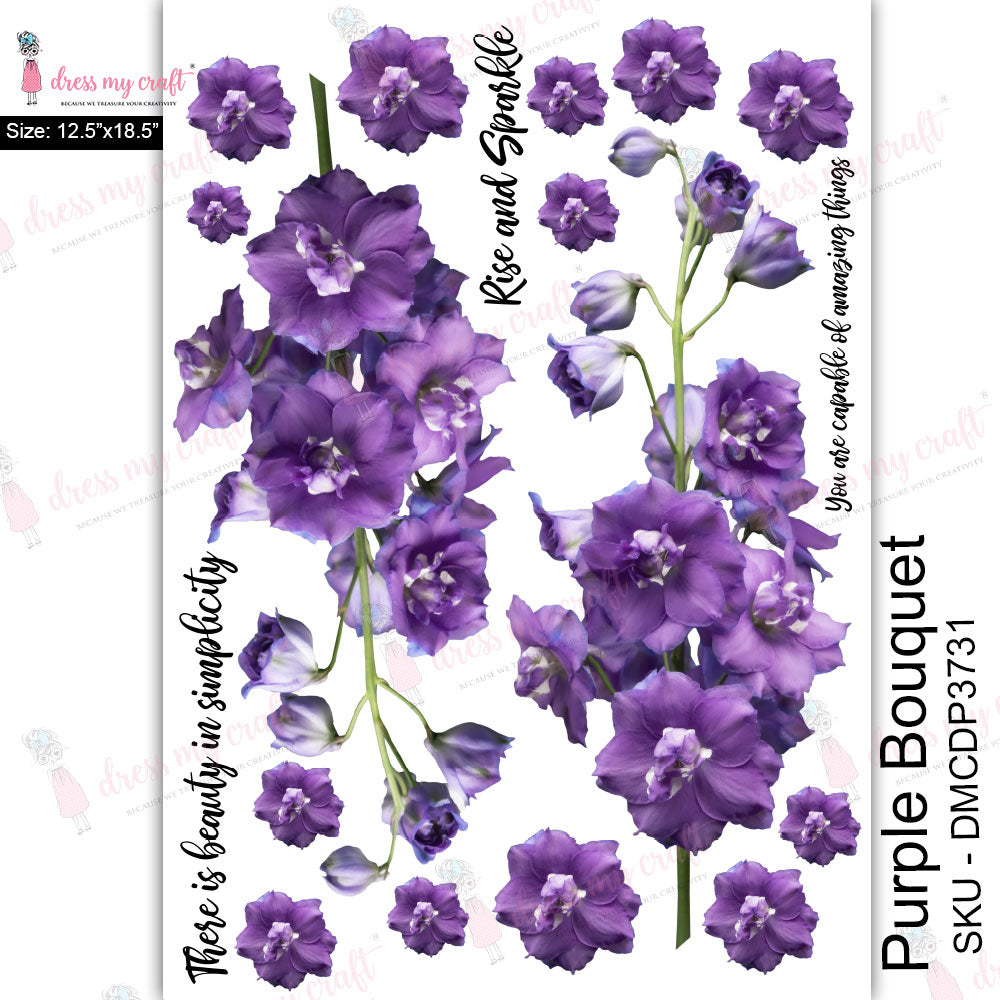 Purple Bouquet - Transfer Me (12.5" x 18.5")
