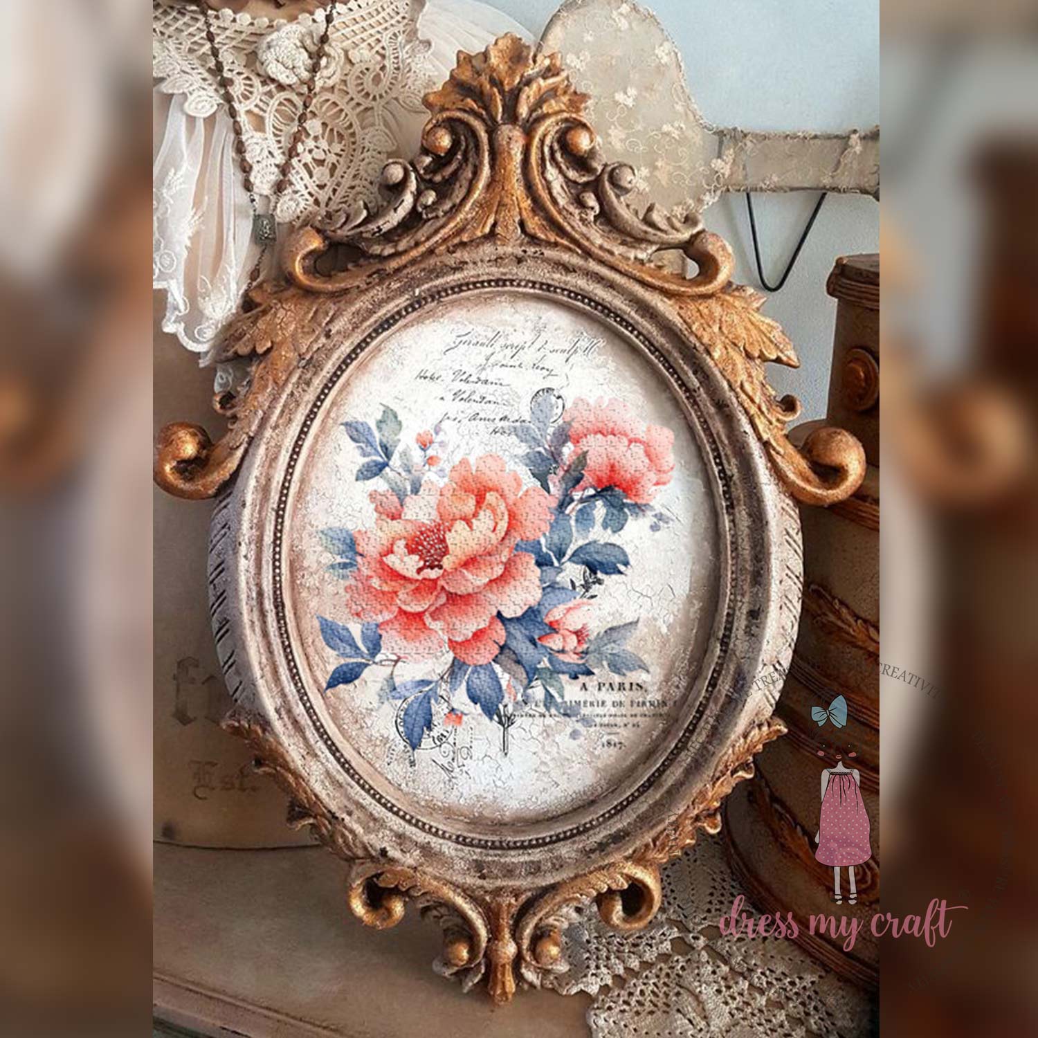 Paris Blooms - Mini Transfer Me (4" X 6")