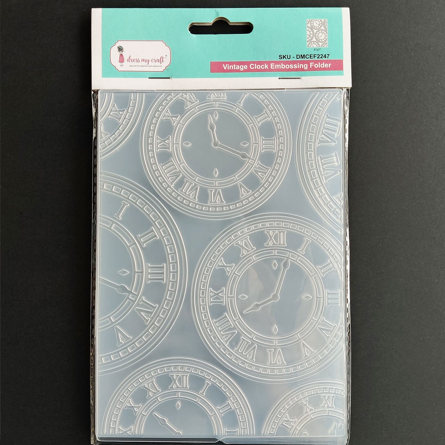 Vintage Clock Pattern - Embossing Folder