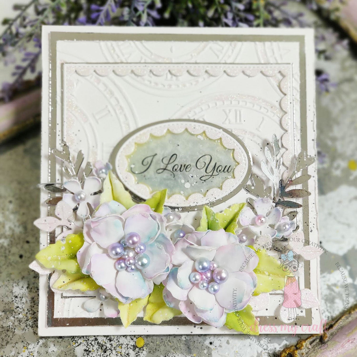 Vintage Clock Pattern - Embossing Folder