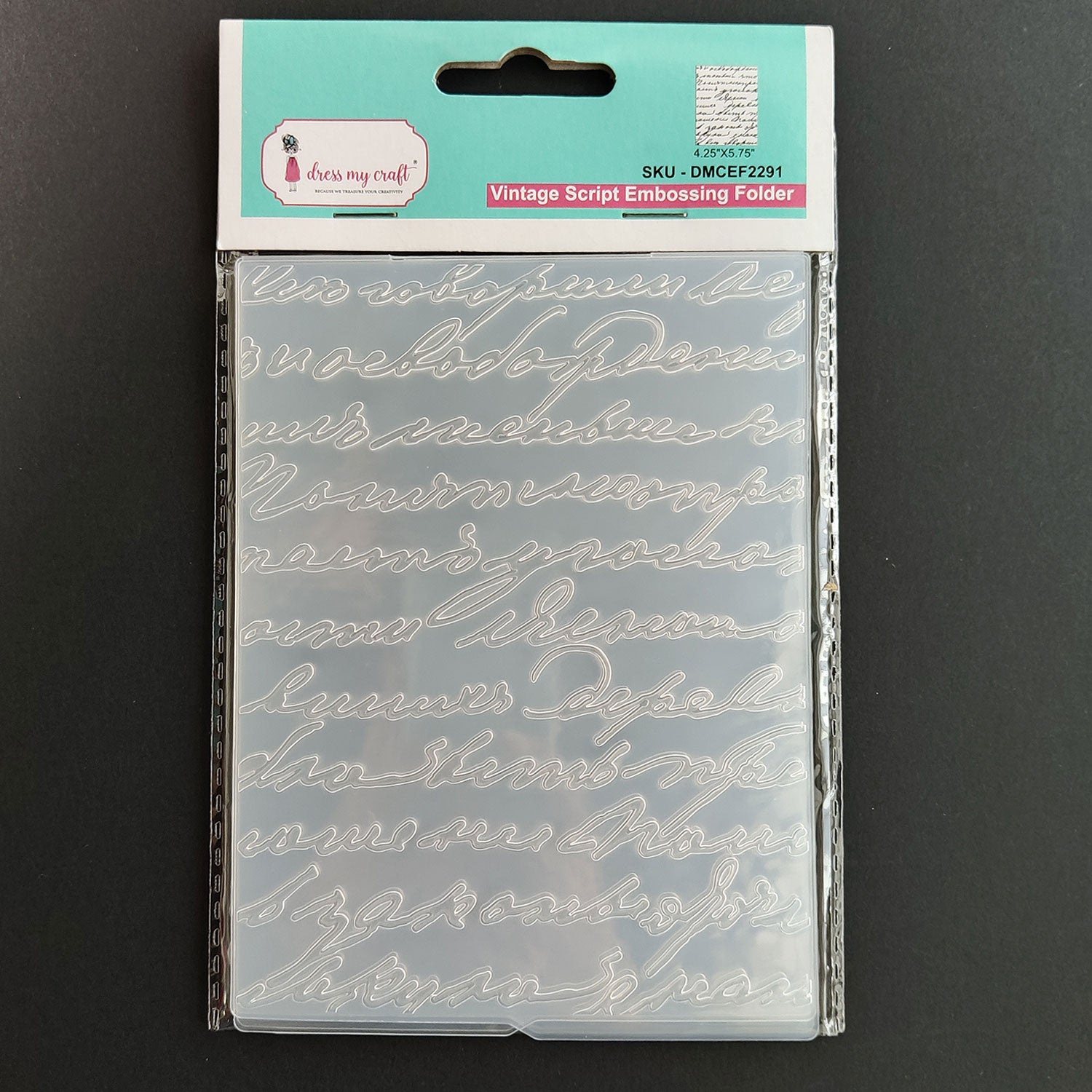 Vintage Script Pattern - Embossing Folder