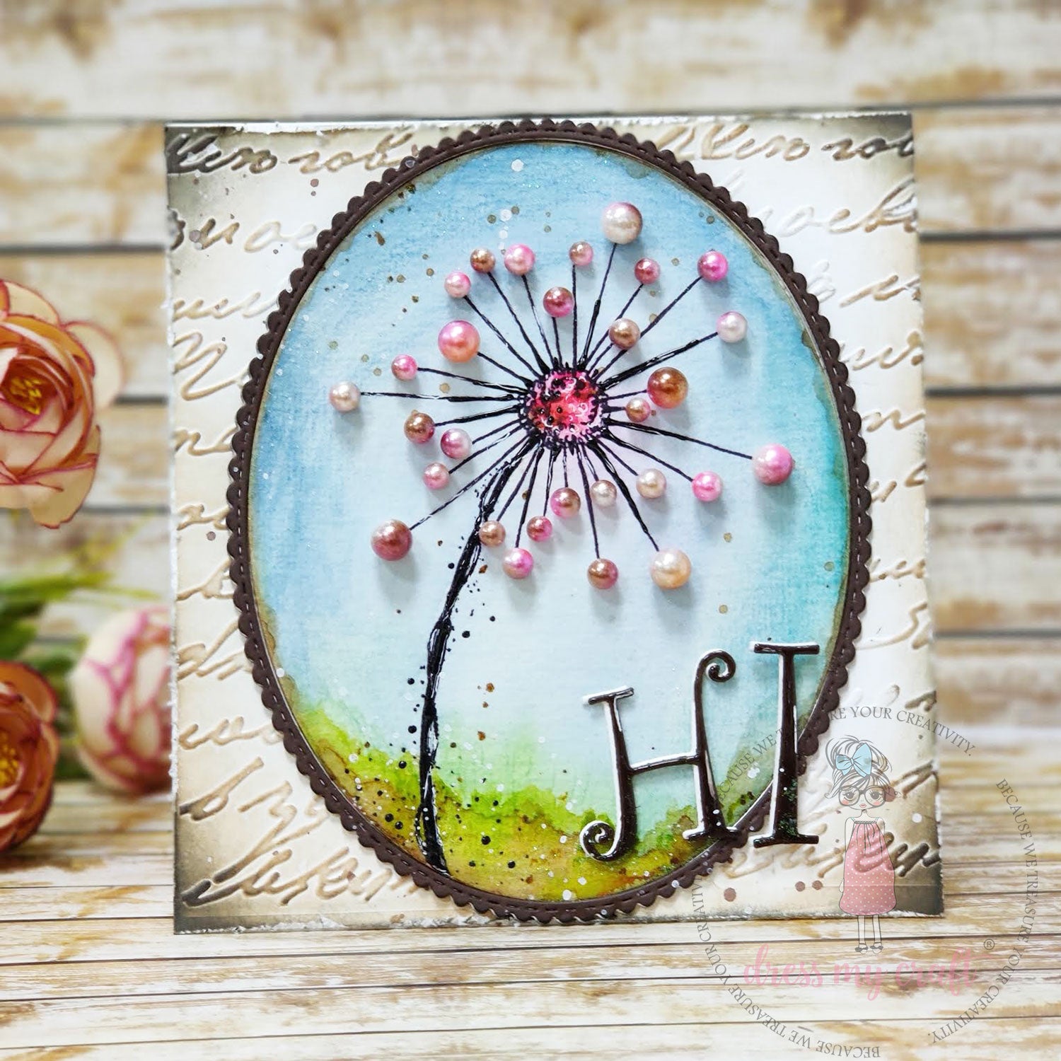 Vintage Script Pattern - Embossing Folder