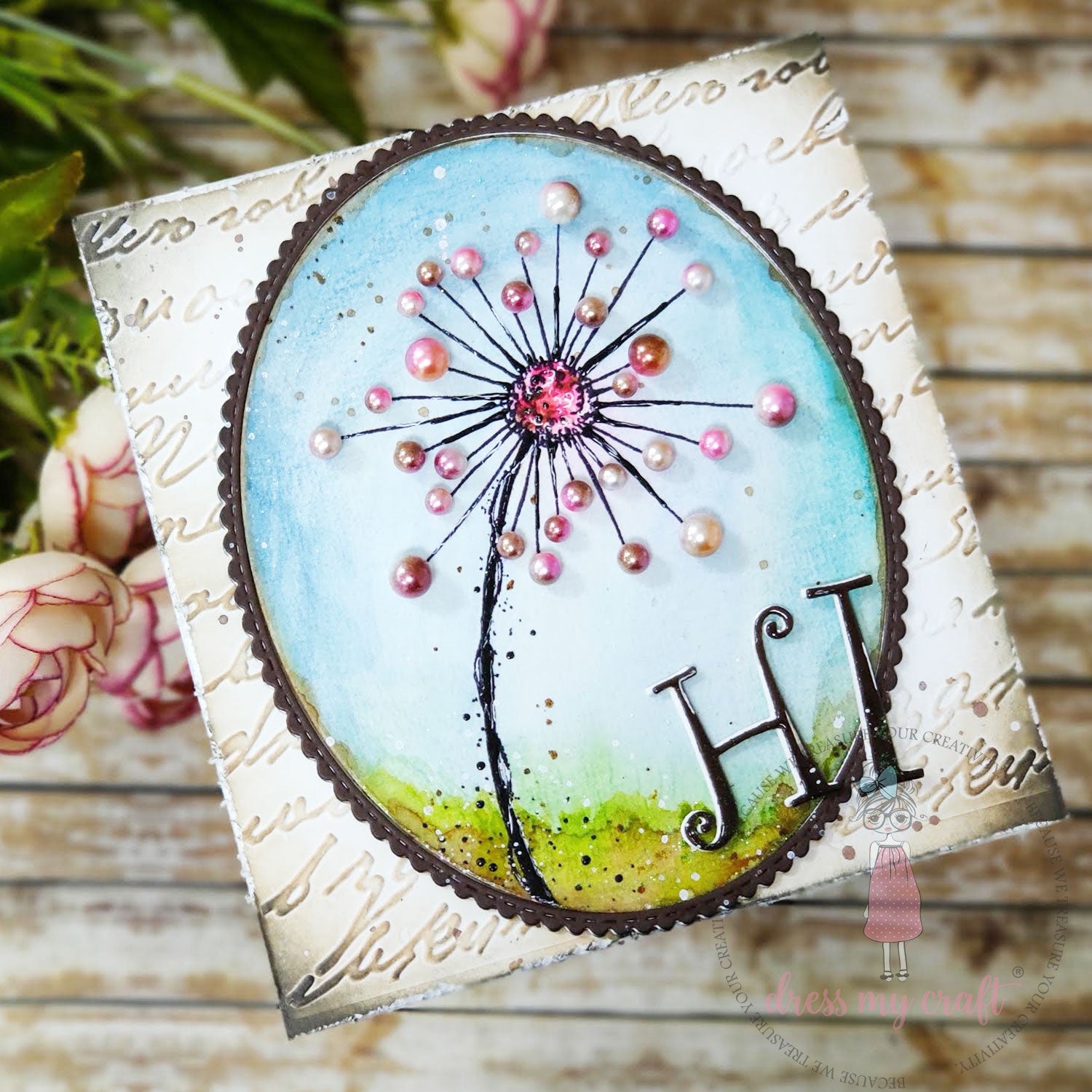 Vintage Script Pattern - Embossing Folder