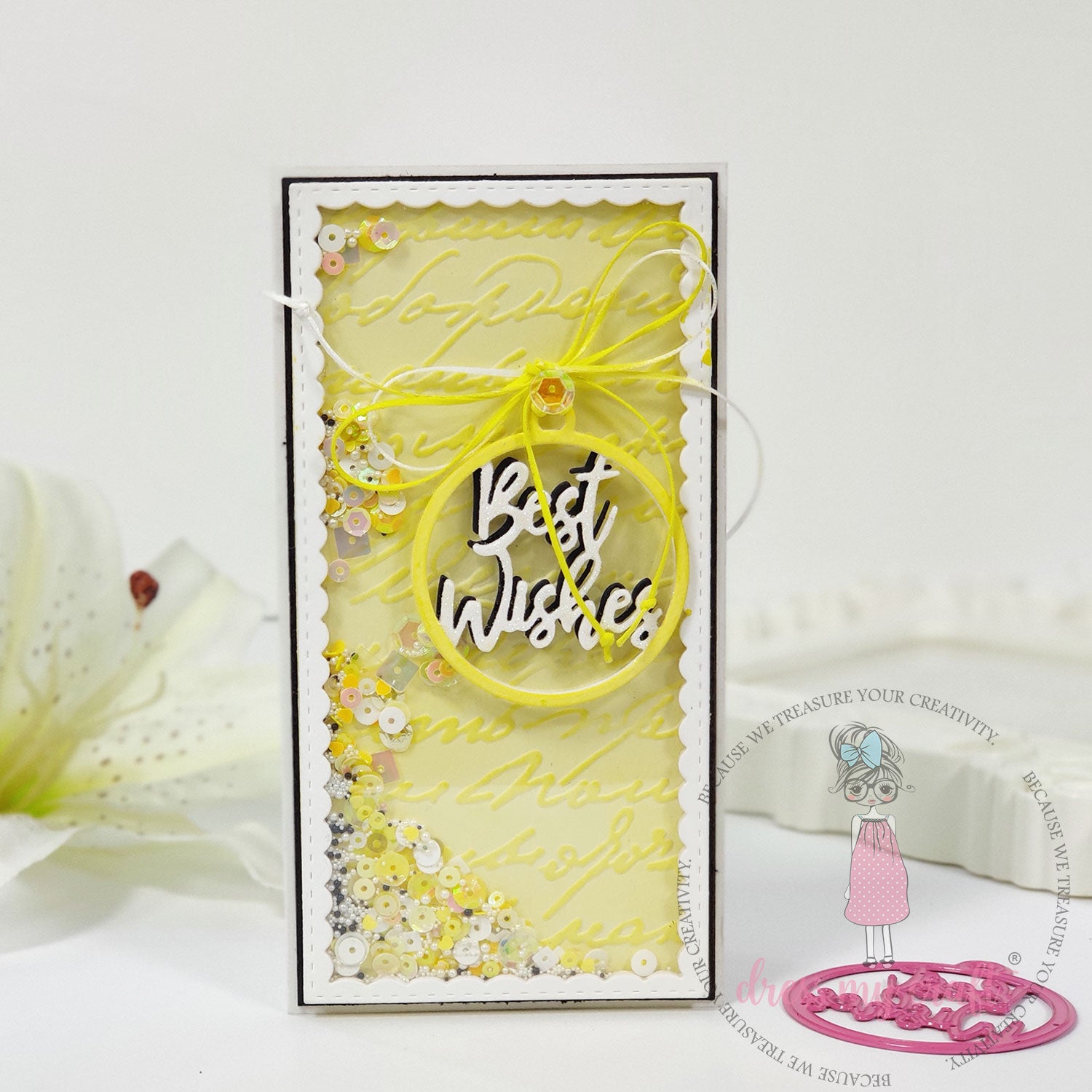 Vintage Script Pattern - Embossing Folder