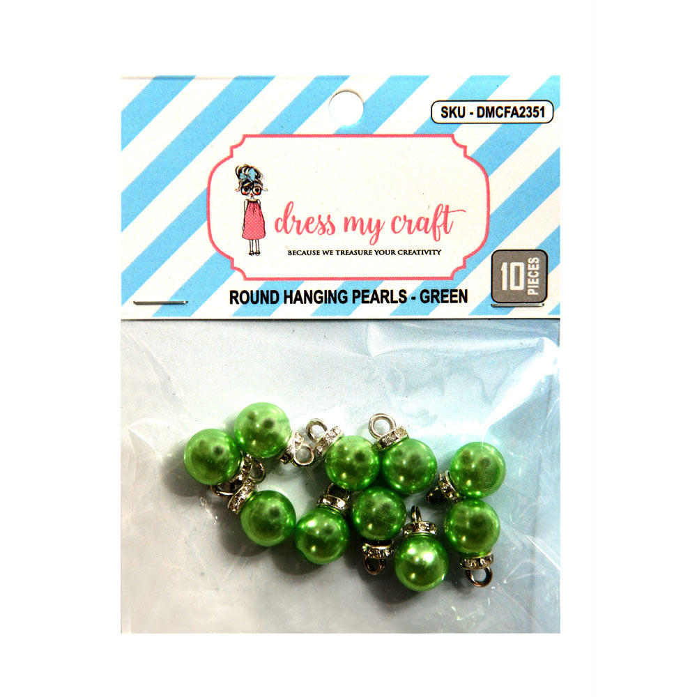 Round Hanging Pearls - Green