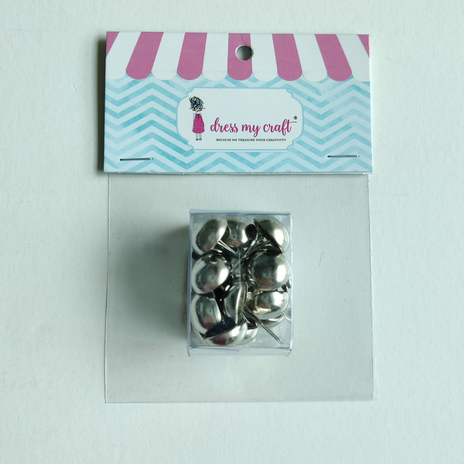 Round Brads - Chrome Finish - 12MM