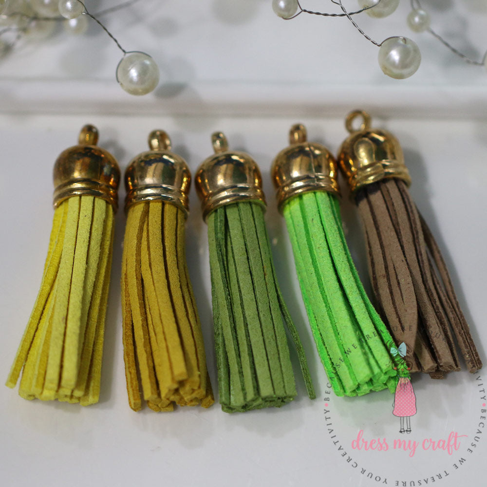 Medium Faux Leather Tassel - Brights