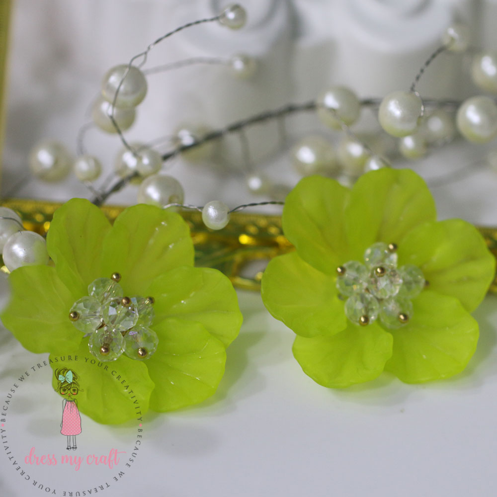 Small 3D Fairy Flowers - Lime Green