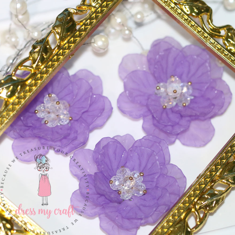 Big 3D Fairy Flowers - Mauve