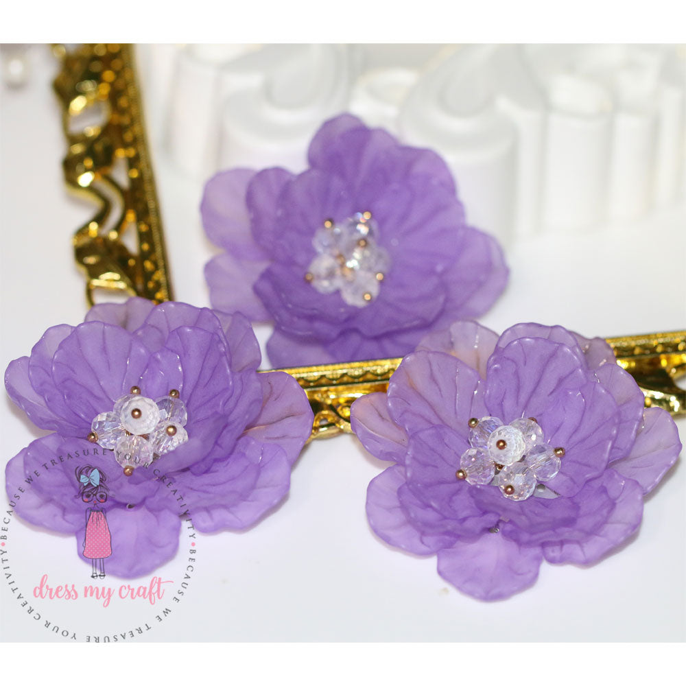 Big 3D Fairy Flowers - Mauve