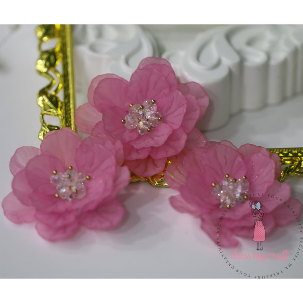 Big 3D Fairy Flowers - Pink