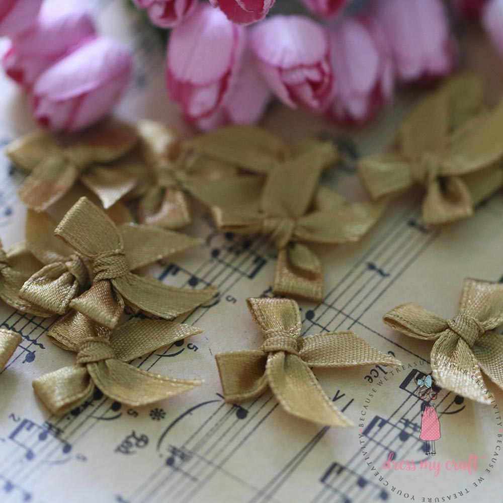 Ribbon Bows - Golden Beige