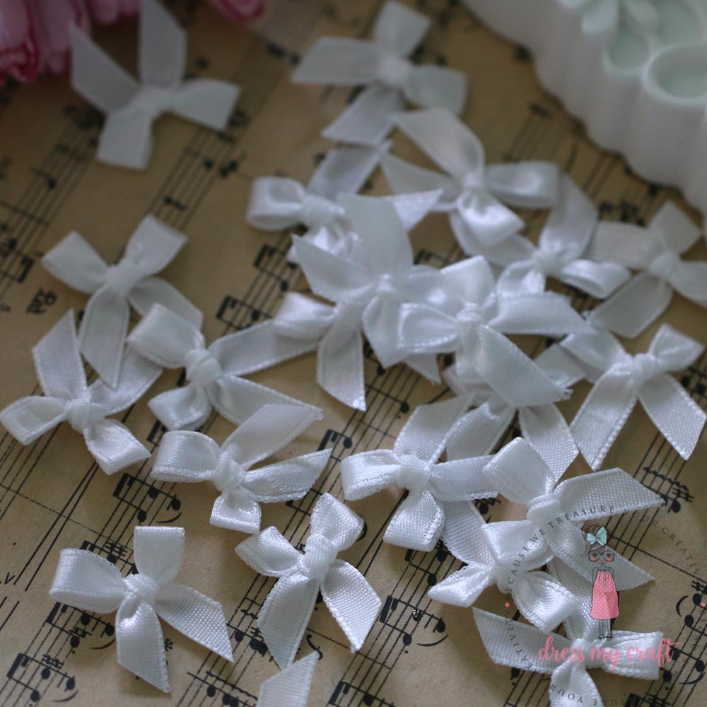 Ribbon Bows - White