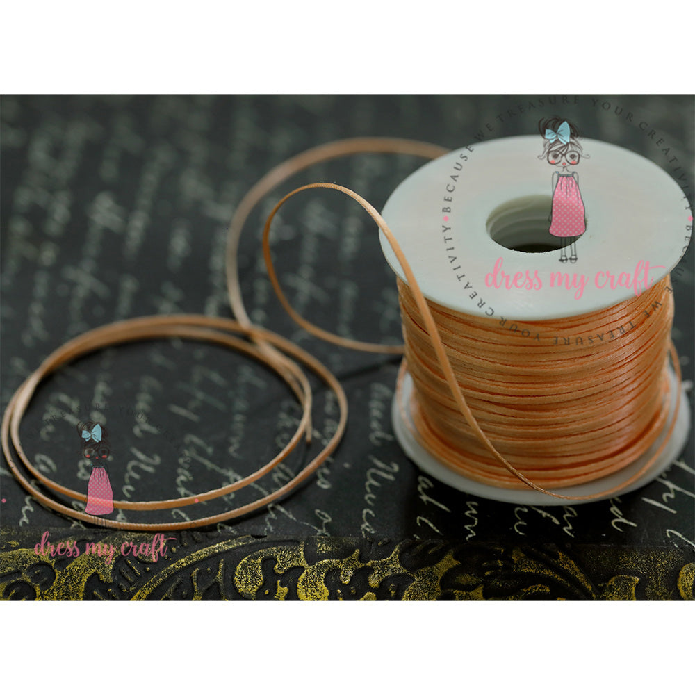 Satin Ribbon Twine - Peach