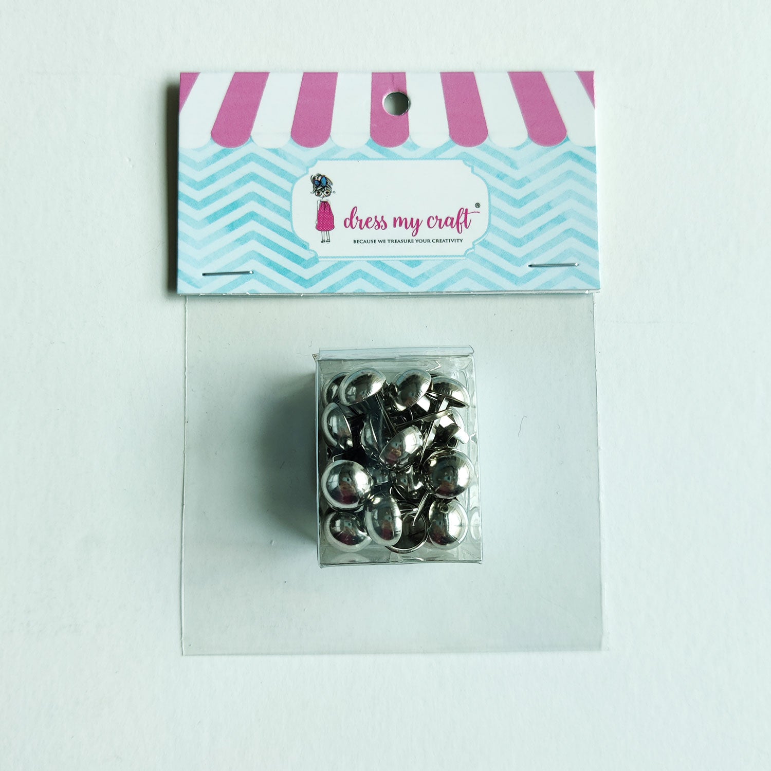 Round Brads - Chrome Finish - 9MM