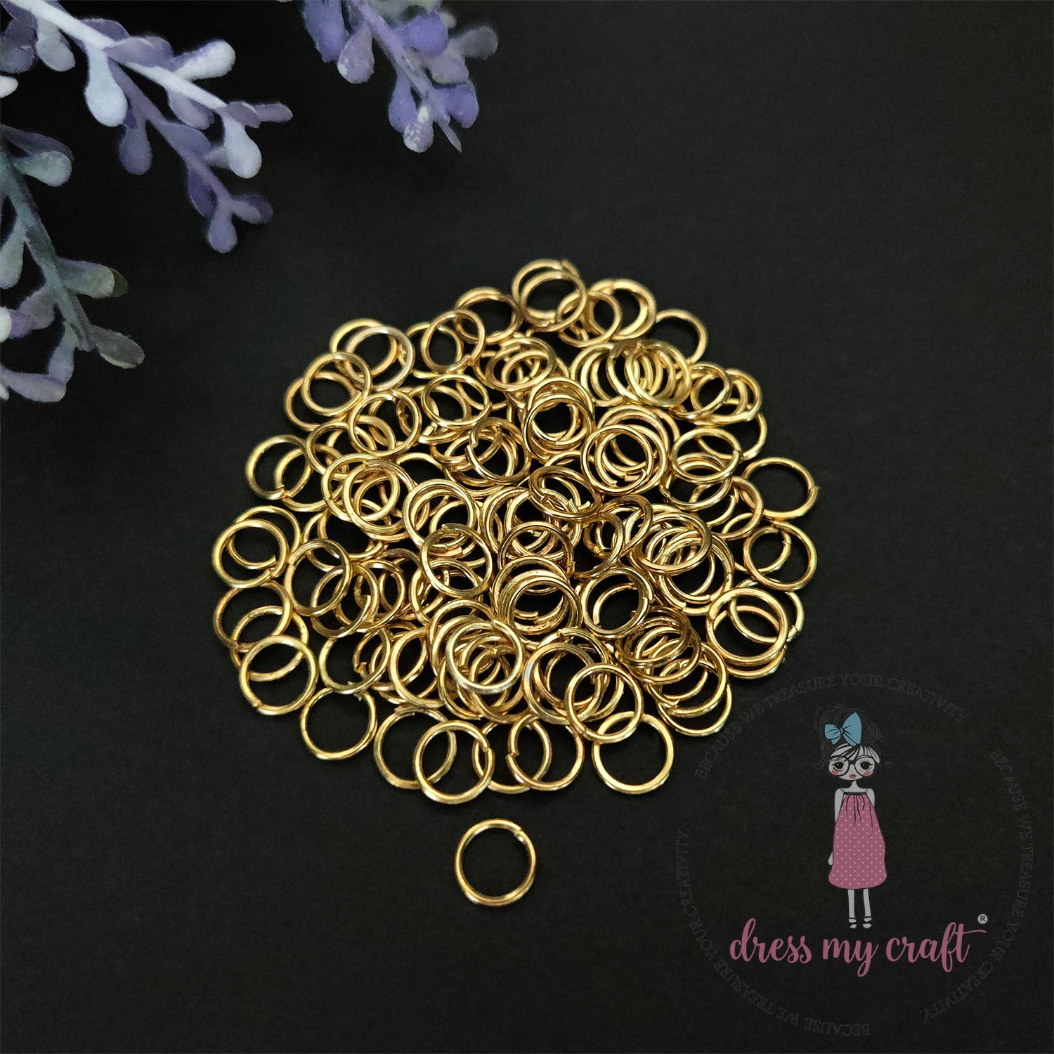 Jump Ring - Golden 7MM