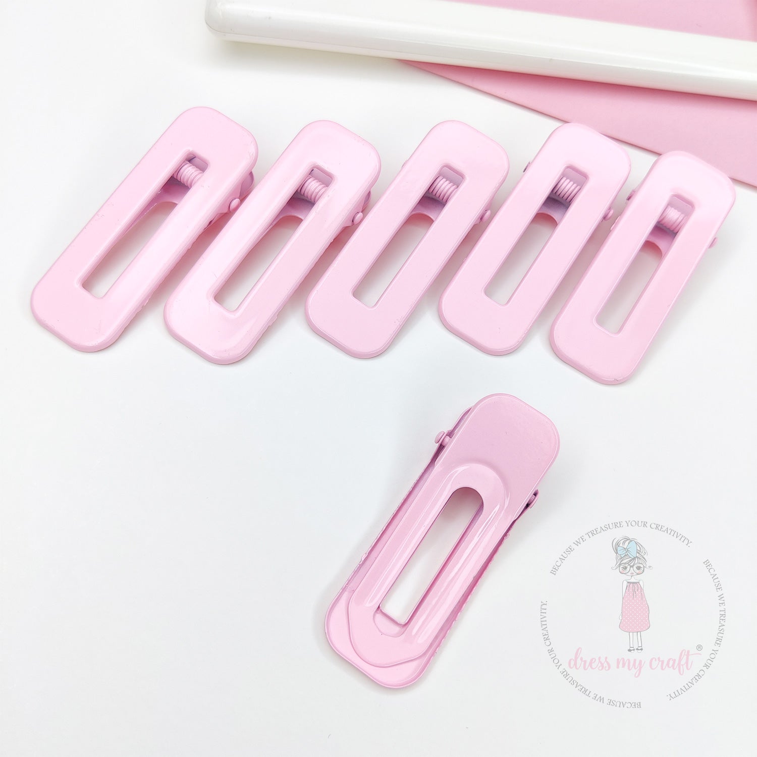 Pastel DIY Hair Clips - Pink