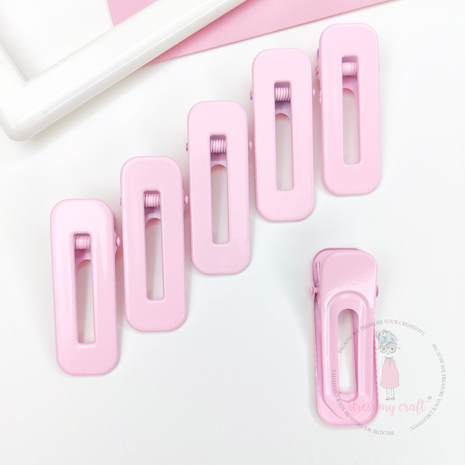 Pastel DIY Hair Clips - Pink