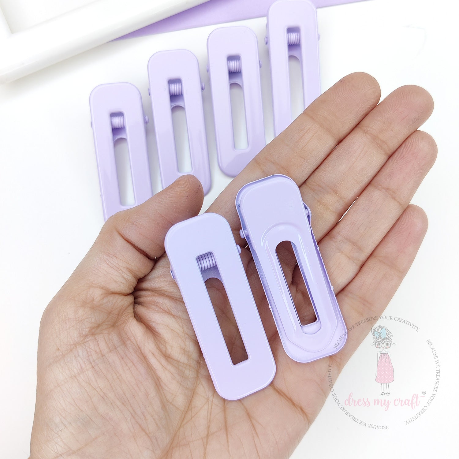 Pastel DIY Hair Clips - Mauve