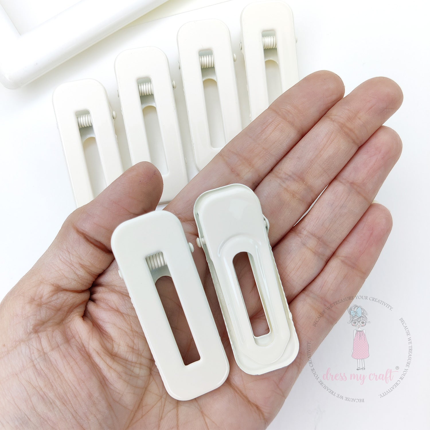 Pastel DIY Hair Clips - Ivory